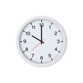 Circle clock face isolated on white background. 10 o`clock